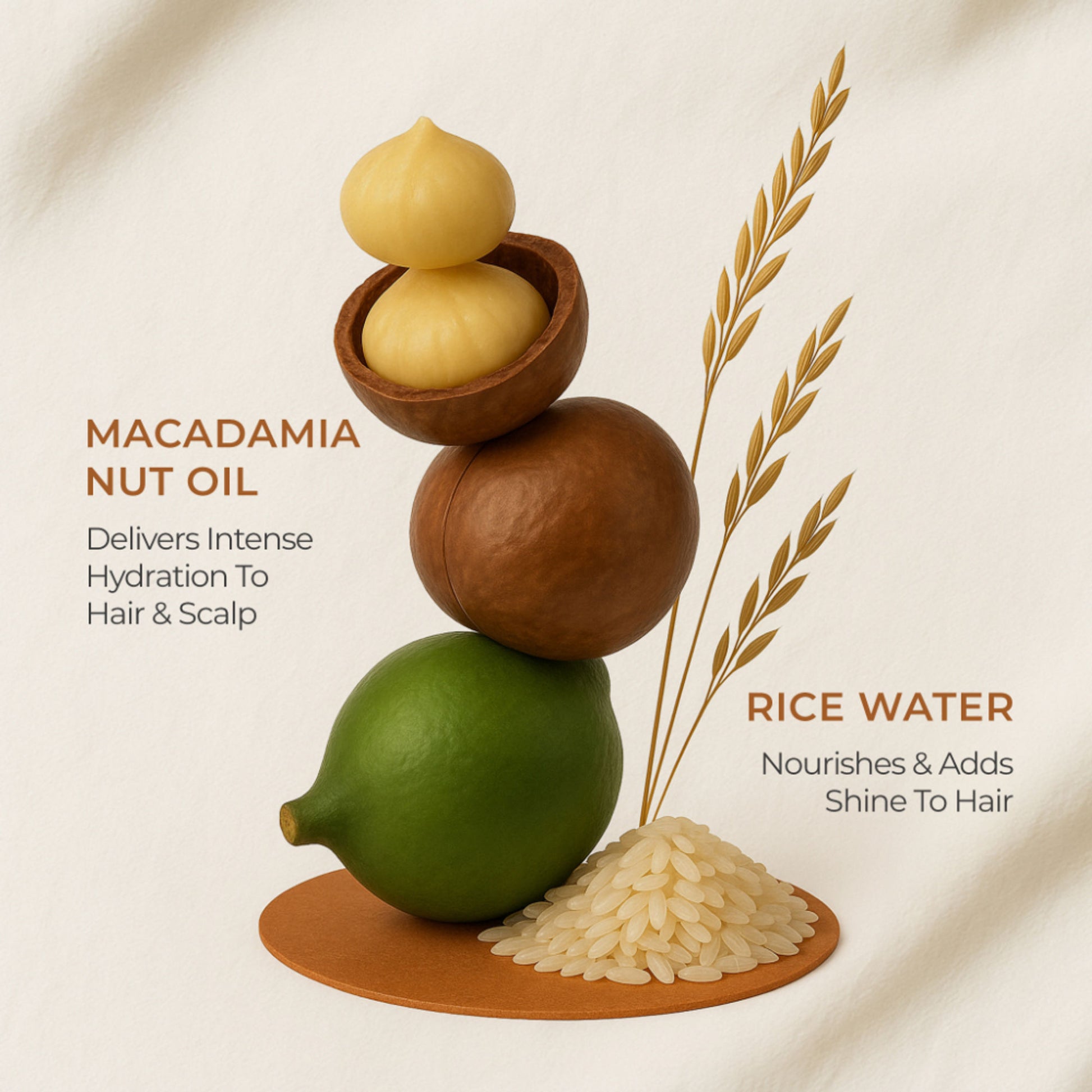 Naturali Daily Strength & Nourish Shampoo with Rice Water & Macadamia Nut Oil That Makes Hair Stronger 370ml