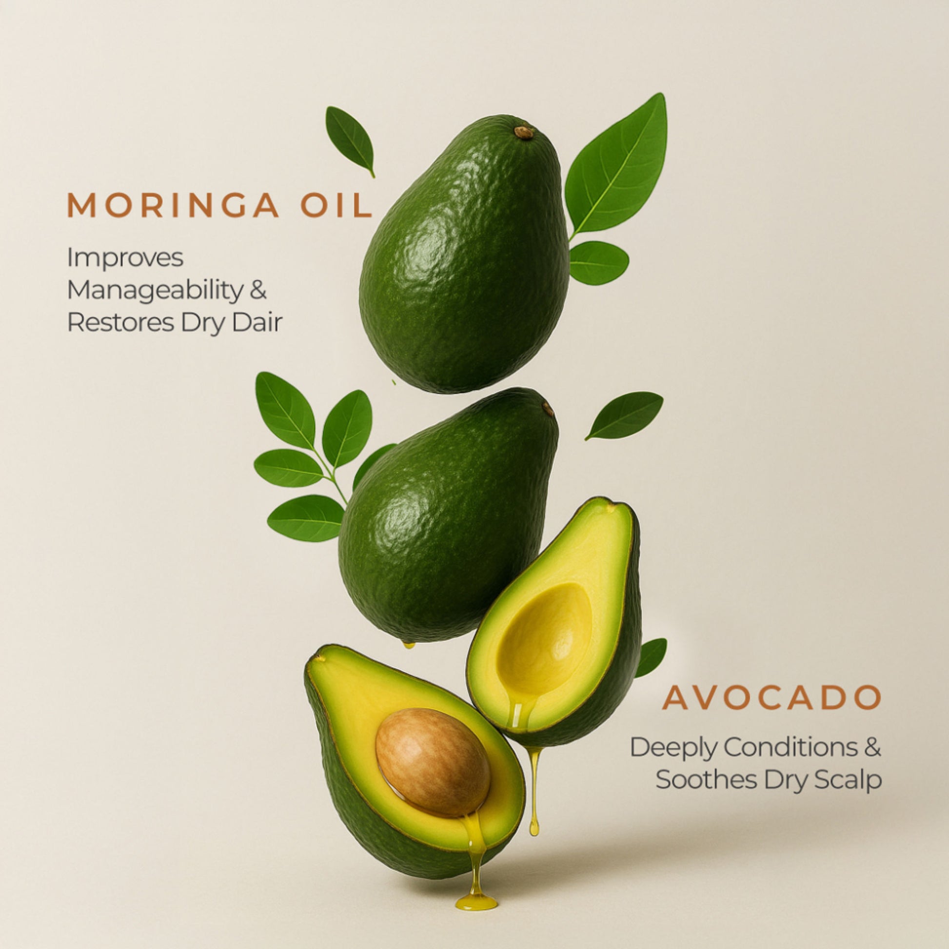 Naturali Damage Repair Shampoo with Moringa Oil & Avocado that Repairs Hair Damage, Dry Hair & Frizzy Hair 180ml