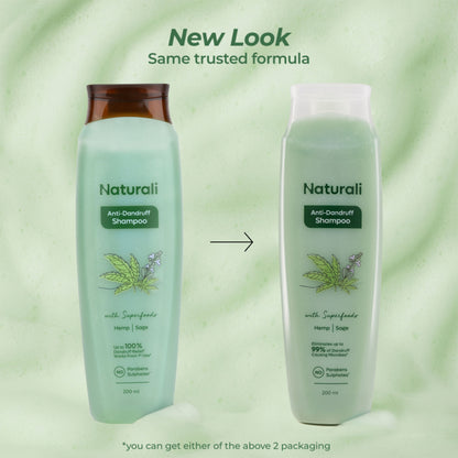 Naturali Anti-Dandruff Shampoo with Superfood Hemp Oil & Sage Extract