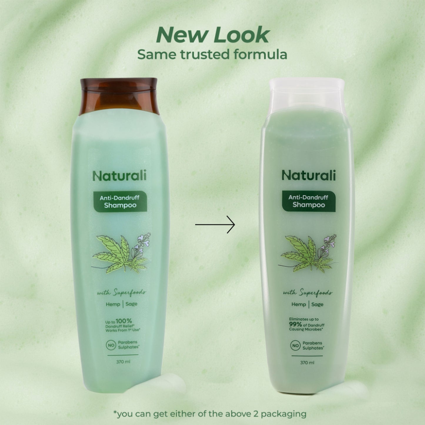Naturali Anti-Dandruff Shampoo with Superfood Hemp Oil & Sage Extract