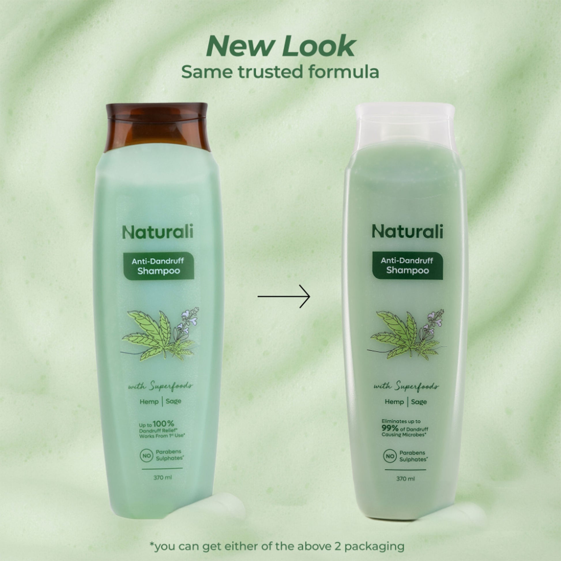Naturali Anti-Dandruff Shampoo with Superfood Hemp Oil & Sage Extract
