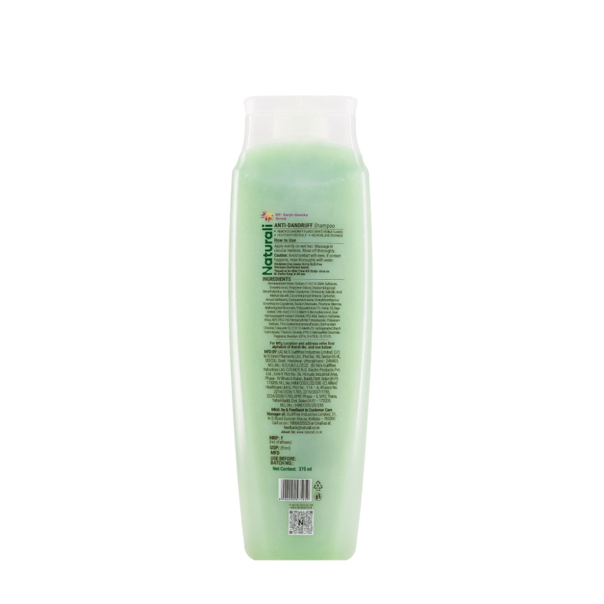 Naturali Anti-Dandruff Shampoo with Superfood Hemp Oil & Sage Extract