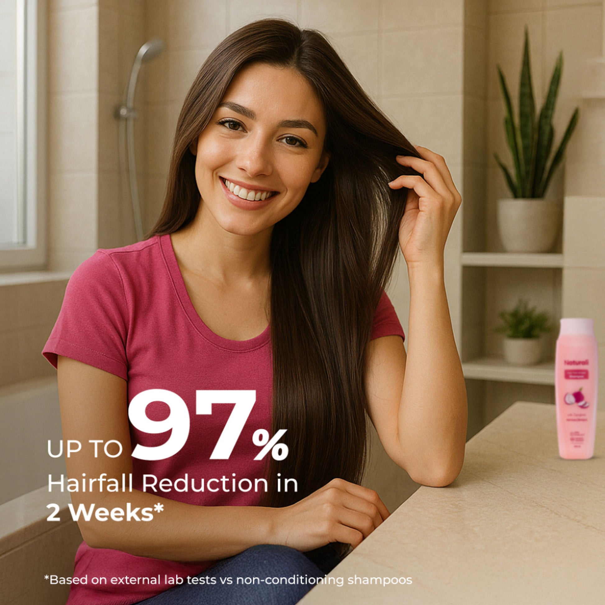 Naturali HairFall Arrest Shampoo with Red Onion & Bhringraj That Reduces Hair Fall, Boosts Scalp Health & Hair Growth 180 ml