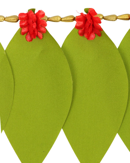 Toran for Main Door Entrance, Handmade Mango Leaf Toran, Traditional Bandarwal for Festival, Pooja, Wedding & Home Decor, Artificial Leaf Door Hanging (42 x 6 Inches, Green)