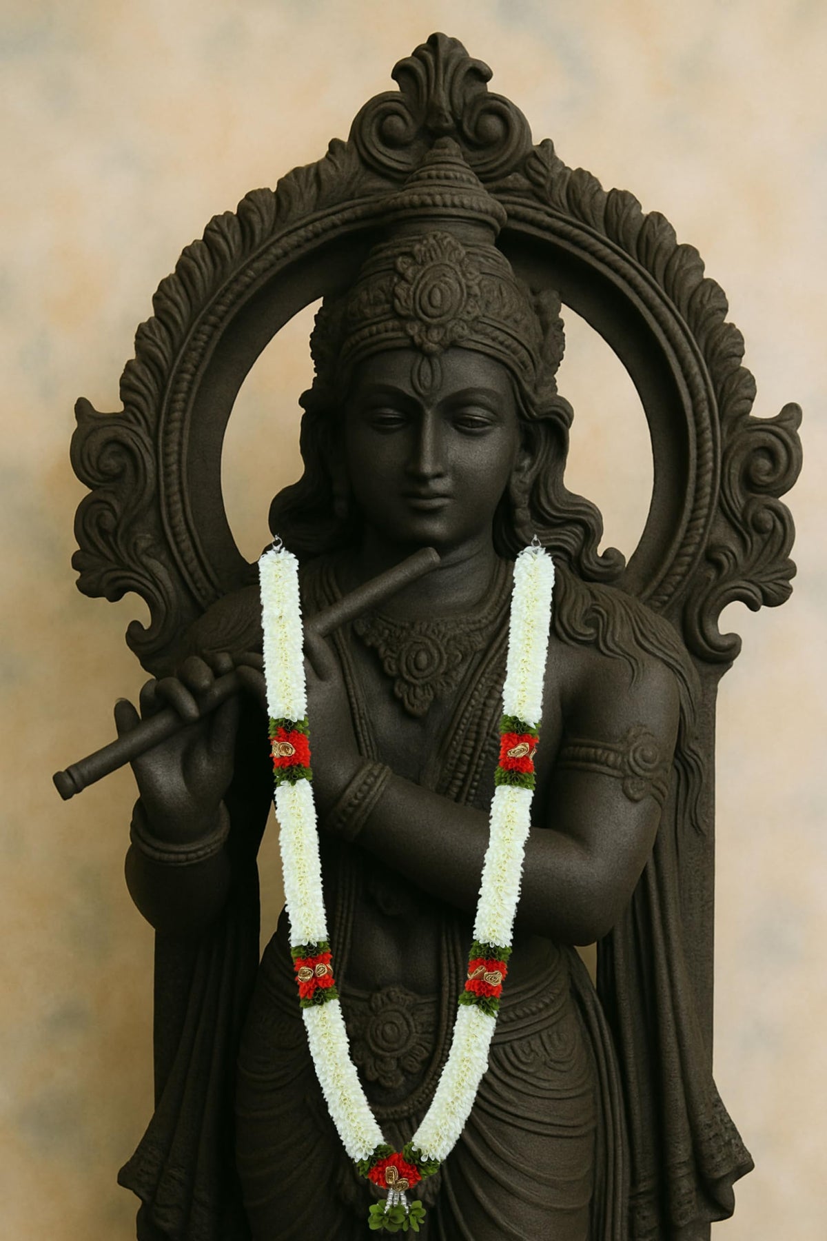 Garland for Photo Frame, 30 Inches Artificial Garland for Photo Frame, Garland for Decoration,God Idol, Festivals, Home Decor, Sankranti, Varalakshmi, Diwali & Wedding (White)