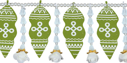 Toran for Main Door Entrance, Handmade Mango Leaf Toran, Traditional Bandarwal for Festival, Pooja, Wedding & Home Decor, Artificial Doorway Leaf Hanging (42 x 5.5 Inches, Green)