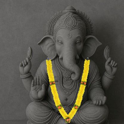 Garland for Photo Frame, 40 Inches Artificial Garland for Photo Frame, Garland for Decoration,God Idol, Festivals, Home Decor, Sankranti, Varalakshmi, Diwali & Wedding (Yellow)