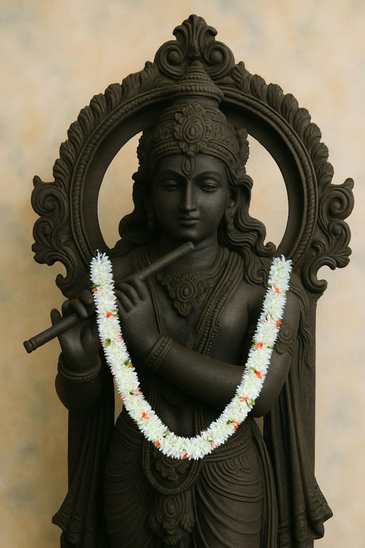 Garland for Photo Frame, Artificial Garland for Decoration,God Idol, Festivals, Home Decor, Varalakshmi, Diwali,Ugadi, Sankranti,Diwali Navaratri & Wedding (White)