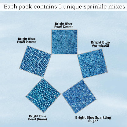 Confect Sprinkles for Cakes & Cupcakes Decoration | USP-9(Bright Blue)