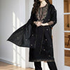 Indyancart IE Women Ethnic Motifs Embroidered Regular Thread Work Pure Cotton Kurta with Trousers & With Dupatta
