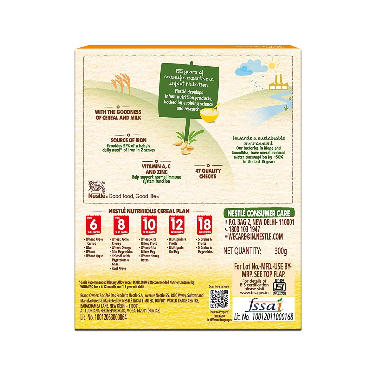Nestle Cerelac Baby Cereal with Milk - Wheat, From 6-12 Months - Indyancart