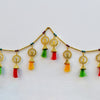 Kalash Pearl Beads Toran, Traditional Toranam, Pom Pom Hanging Bandarwal for Main Entrance Door Pooja Room Wall Home Decoration Handmade Latest Traditional Design (Type 12)