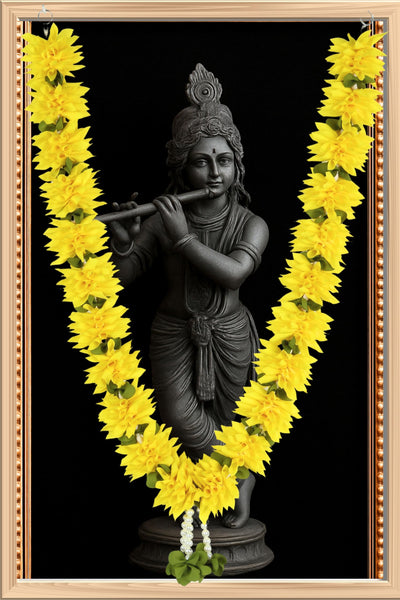 Artificial Garland for Home Decoration, 40 Inches Handcrafted Artificial Rose Flower Garland for Sankranti Ugadi Varamahalakshmi Wedding Event, Diwali & Navaratri Festivals (Yellow)