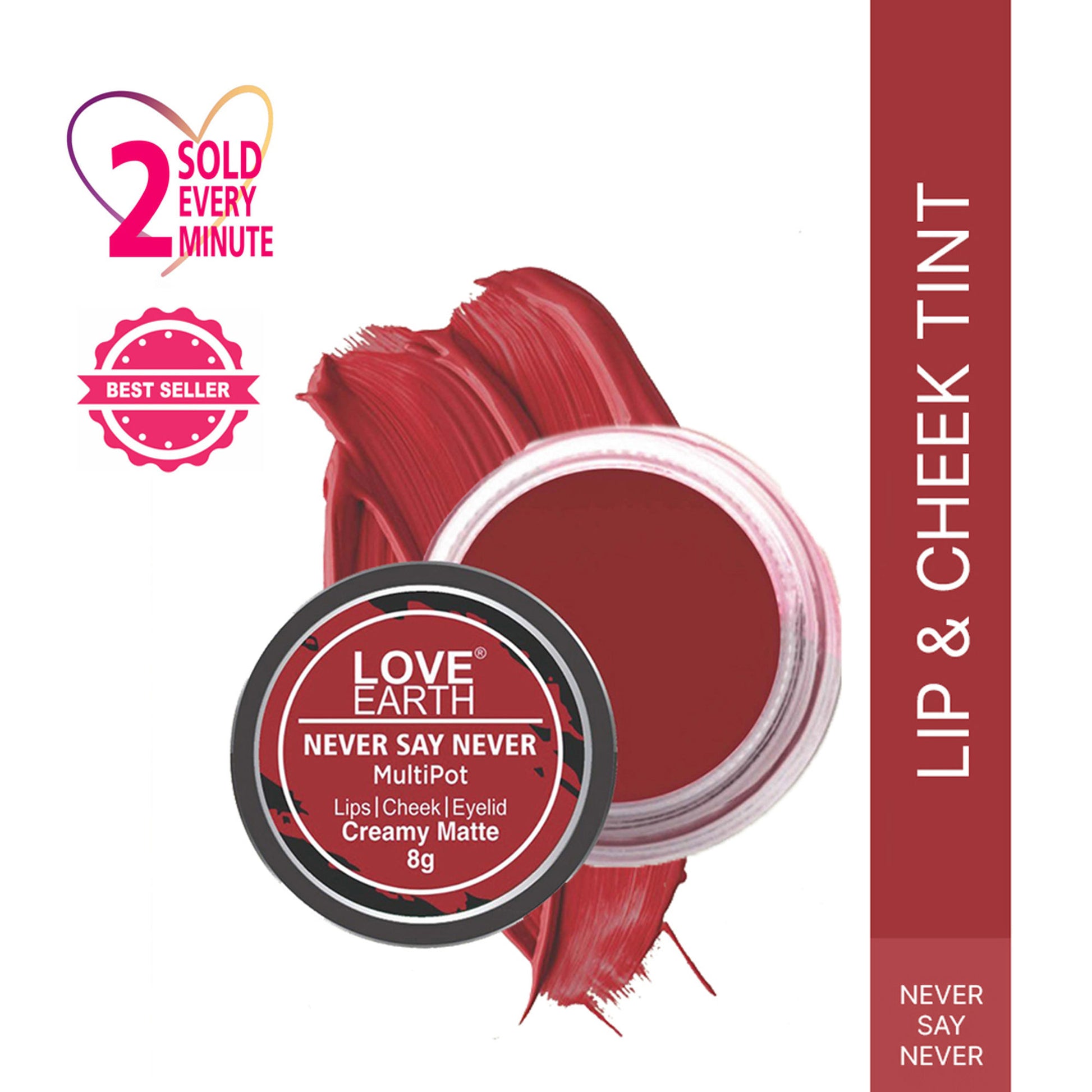 Love Earth Multipot Lip and Cheek Tint - Never Say Never