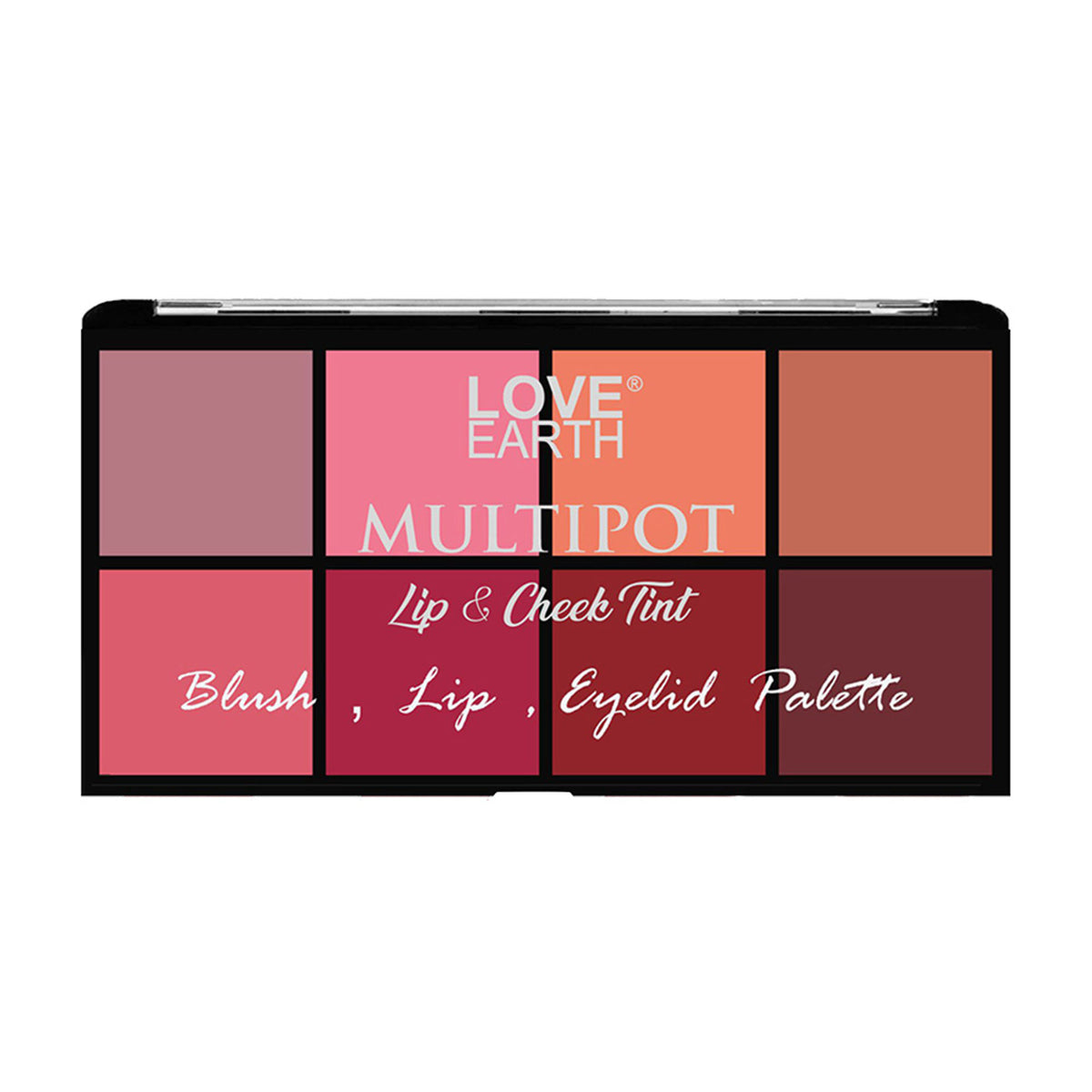 Love Earth Multipot Lip and Cheek Tint in a compact container with a natural pink shade.
