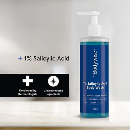 Be Bodywise Face & Body Acne Kit (1% Salicylic Acid Body Wash + Anti Acne Face Wash)