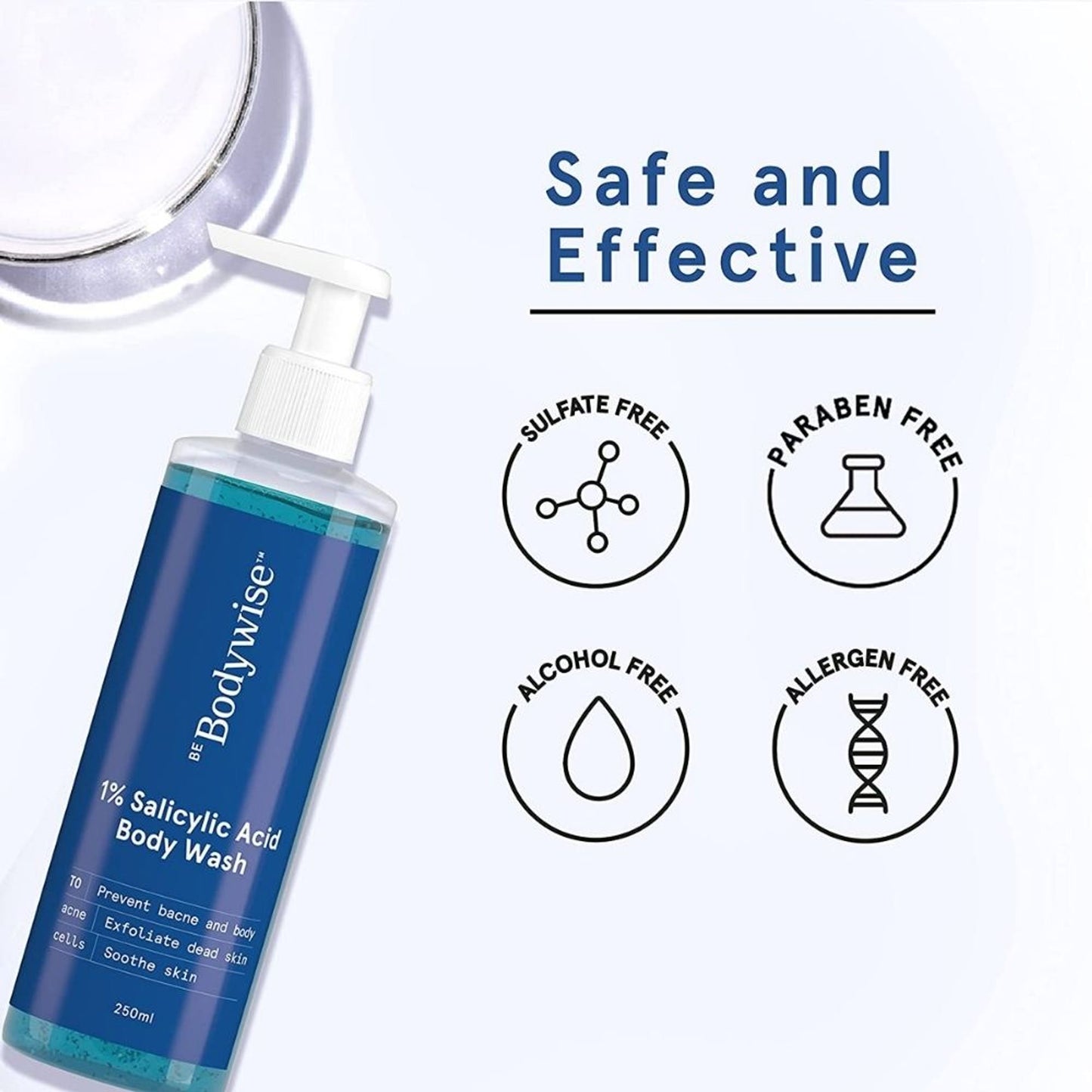 Be Bodywise Face & Body Acne Kit (1% Salicylic Acid Body Wash + Anti Acne Face Wash)