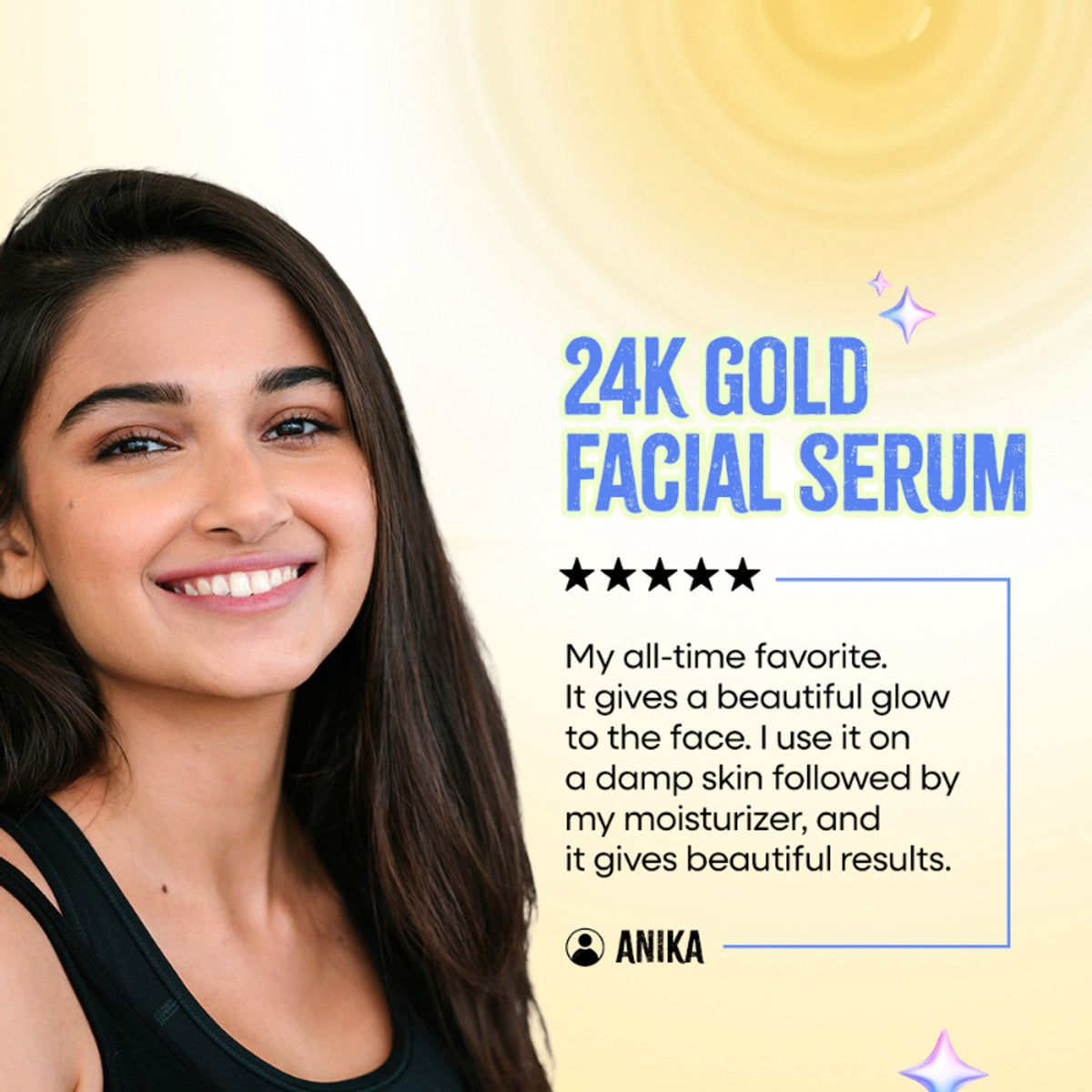Nykaa Naturals Skin Potion 24K Gold Collagen Boosting Face Oil Serum with Squalene
