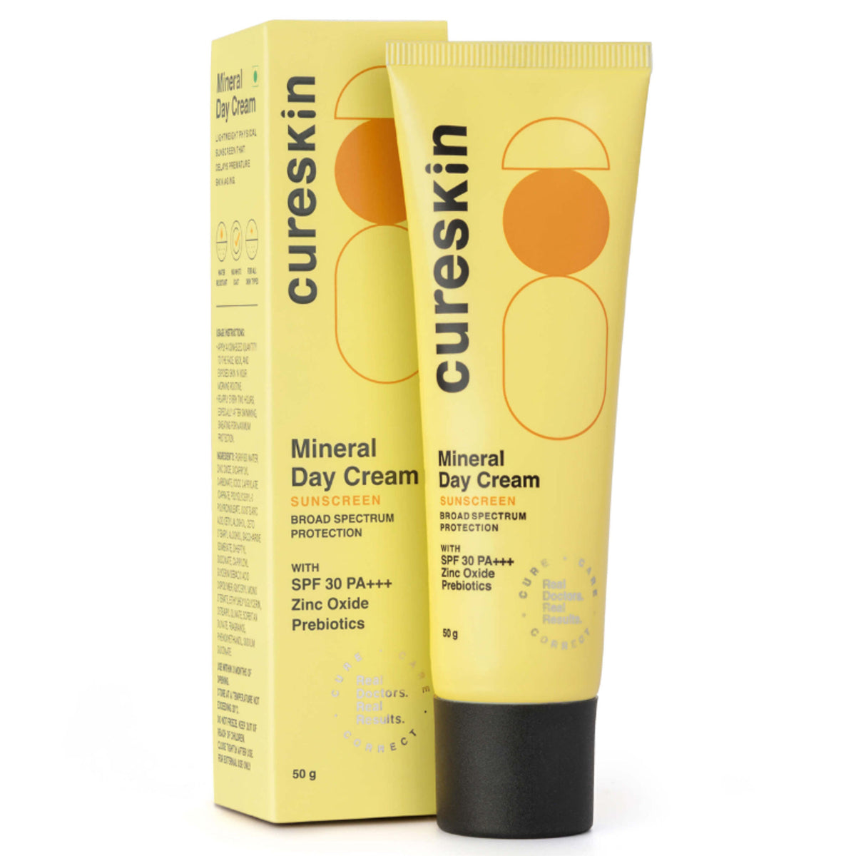 Cureskin Mineral Sunscreen Day Cream Matte Finish SPF 30 PA+++ Broad Spectrum UVA, UVB & IR