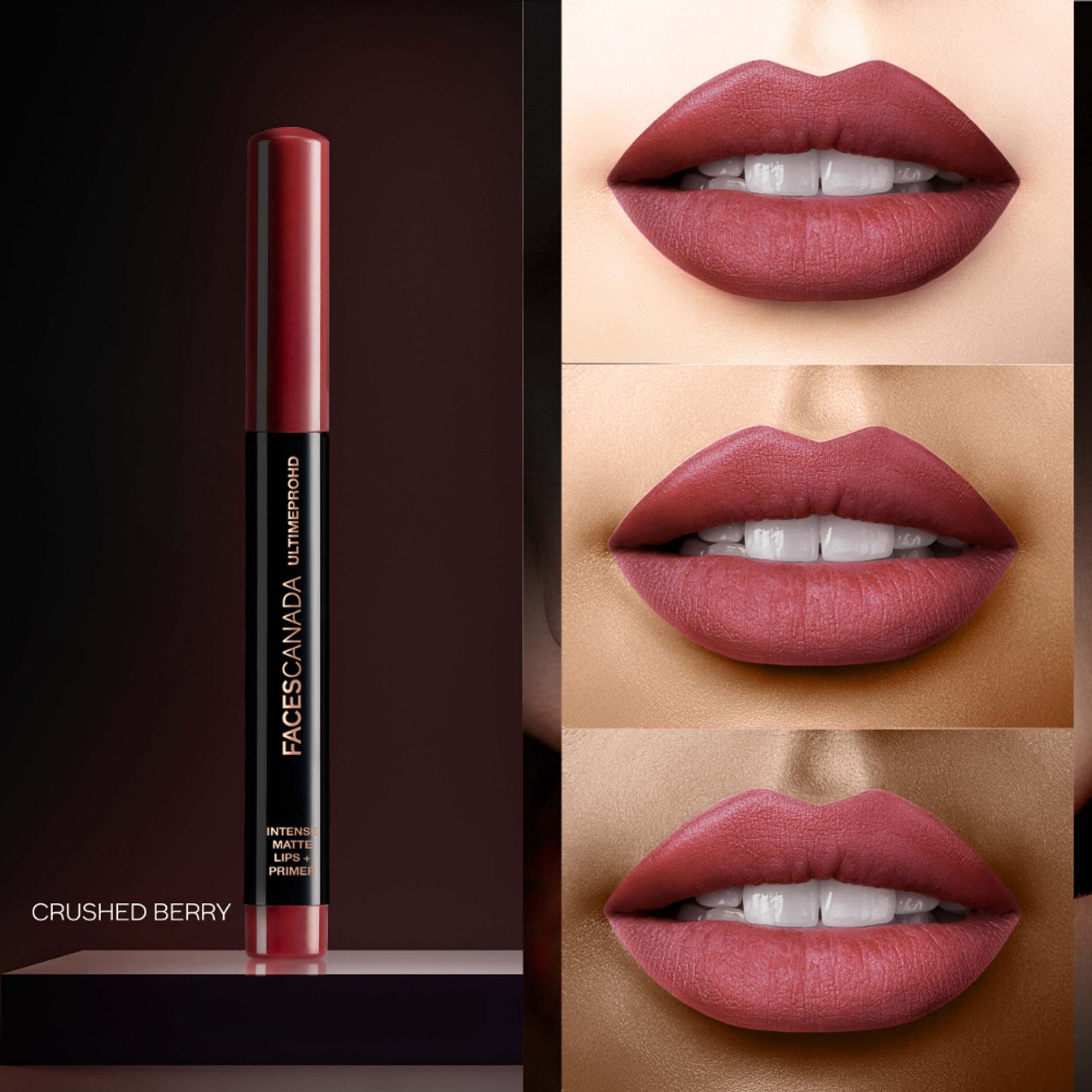 Faces Canada Ultime Pro HD Intense Matte Lips + Primer - Crushed Berry 04