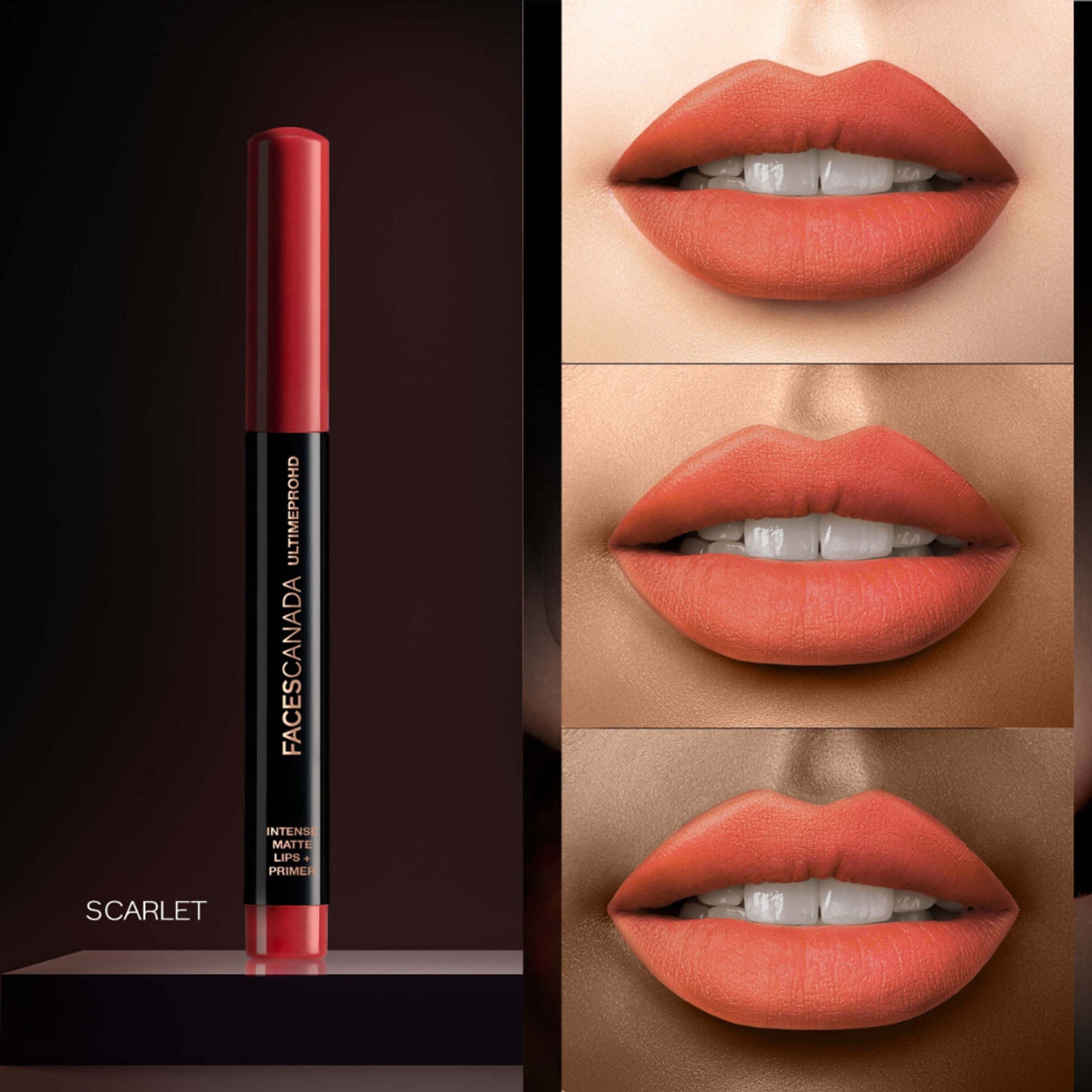 Faces Canada Ultime Pro HD Intense Matte Lips + Primer - Scarlet 06