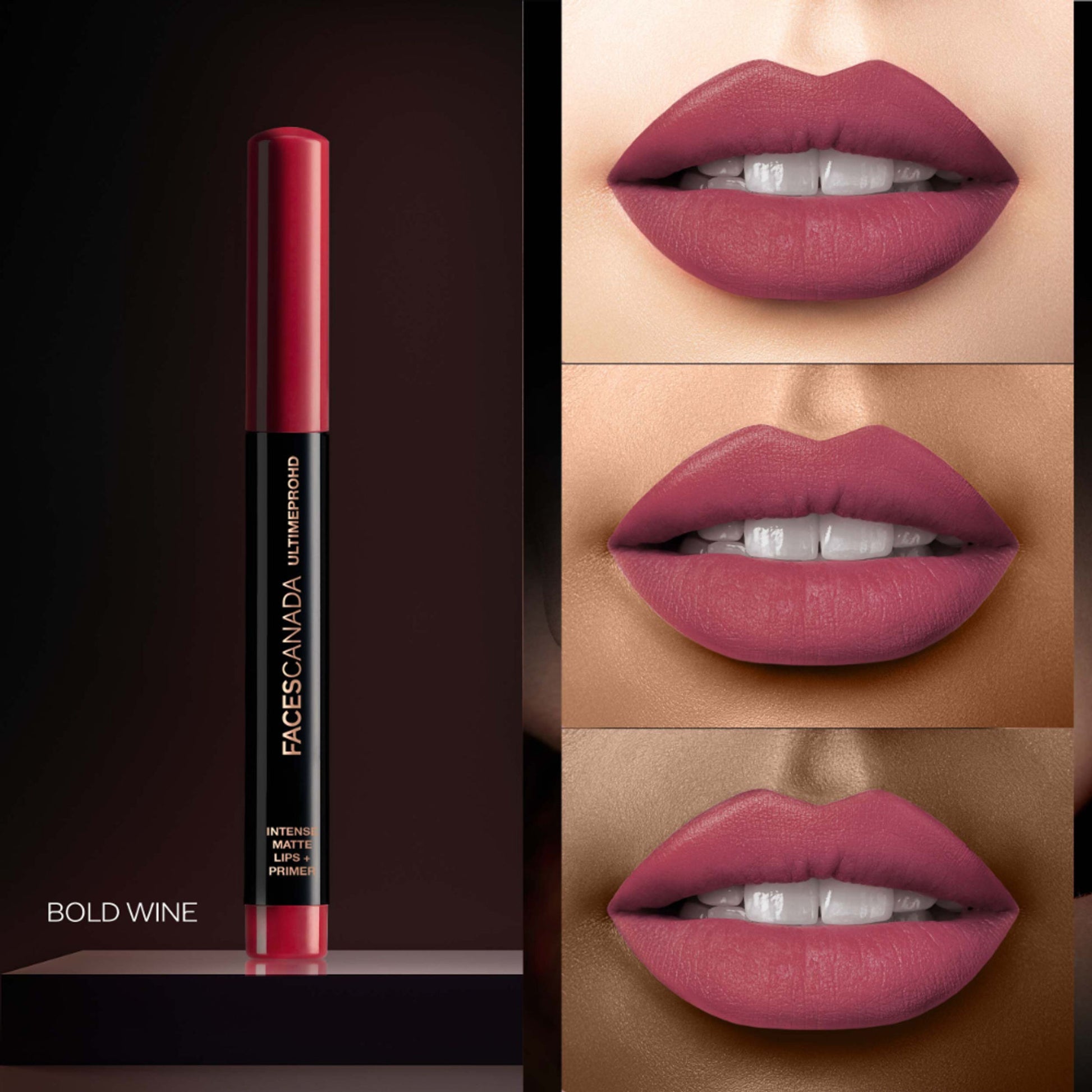 Faces Canada Ultime Pro HD Intense Matte Lips + Primer - Bold Wine 11