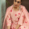 Dhiyona IE Floral Printed Round Neck Pure Cotton Anarkali Kurta With Trousers & Dupatta