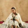 Dhiyona IE Floral Printed Empire Sequinned Pure Cotton A-Line Kurta With Trousers & Dupatta