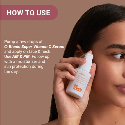 Be Neude 20% Vitamin C and Lactobionic Acid Brightening Serum with Glutathione and Ferulic