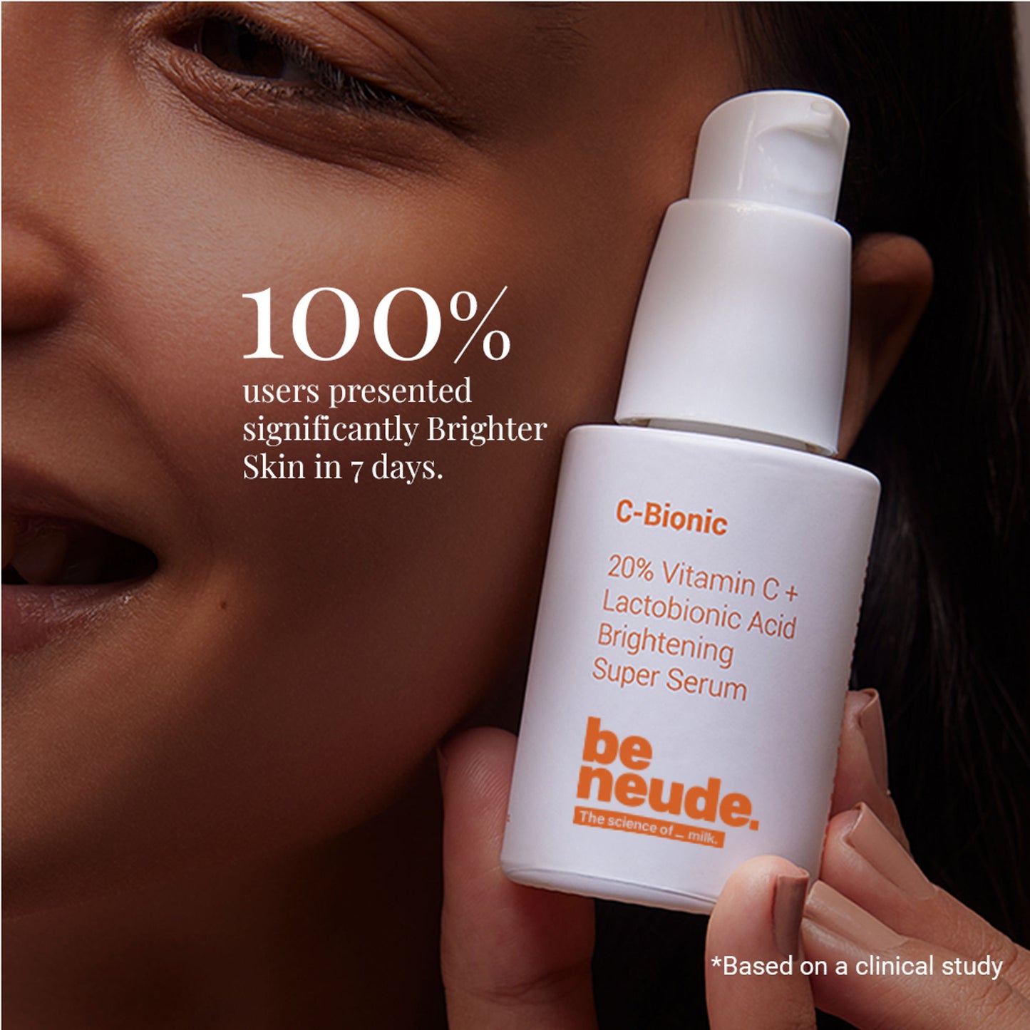 Be Neude 20% Vitamin C and Lactobionic Acid Brightening Serum with Glutathione and Ferulic