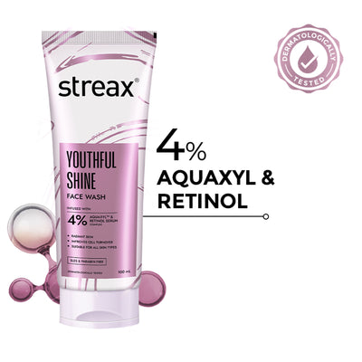 Streax Skin Youthful Shine Face Wash Cleanser For Reduction In Fine Lines & Wrinkles