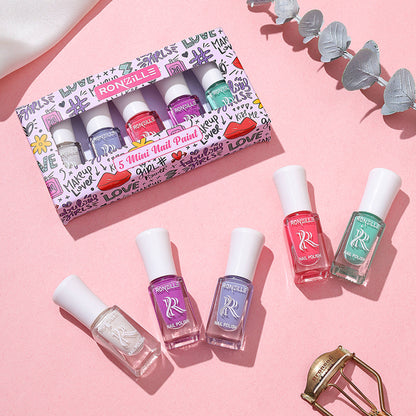 Ronzille Set Of 5 Mini Nail Paint Kit - Pastel Edition
