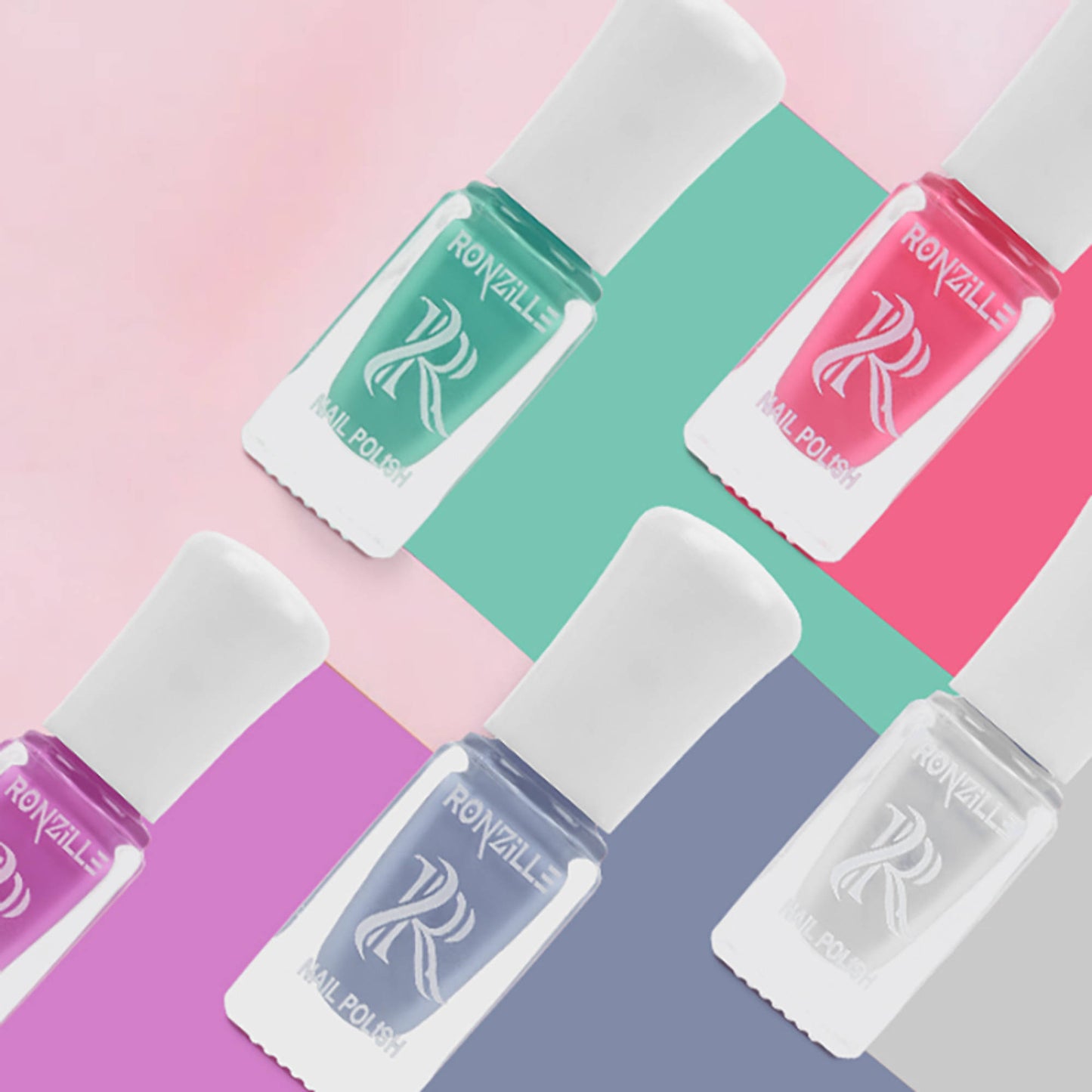 Ronzille Set Of 5 Mini Nail Paint Kit - Pastel Edition