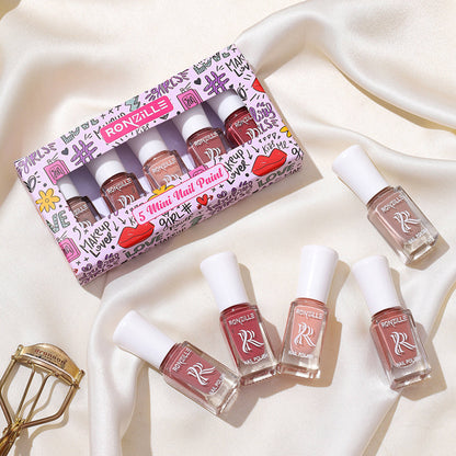 Ronzille Set Of 5 Mini Nail Paint Kit - Nude Edition