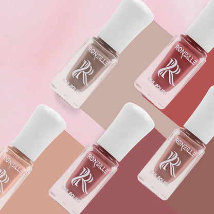Ronzille Set Of 5 Mini Nail Paint Kit - Nude Edition