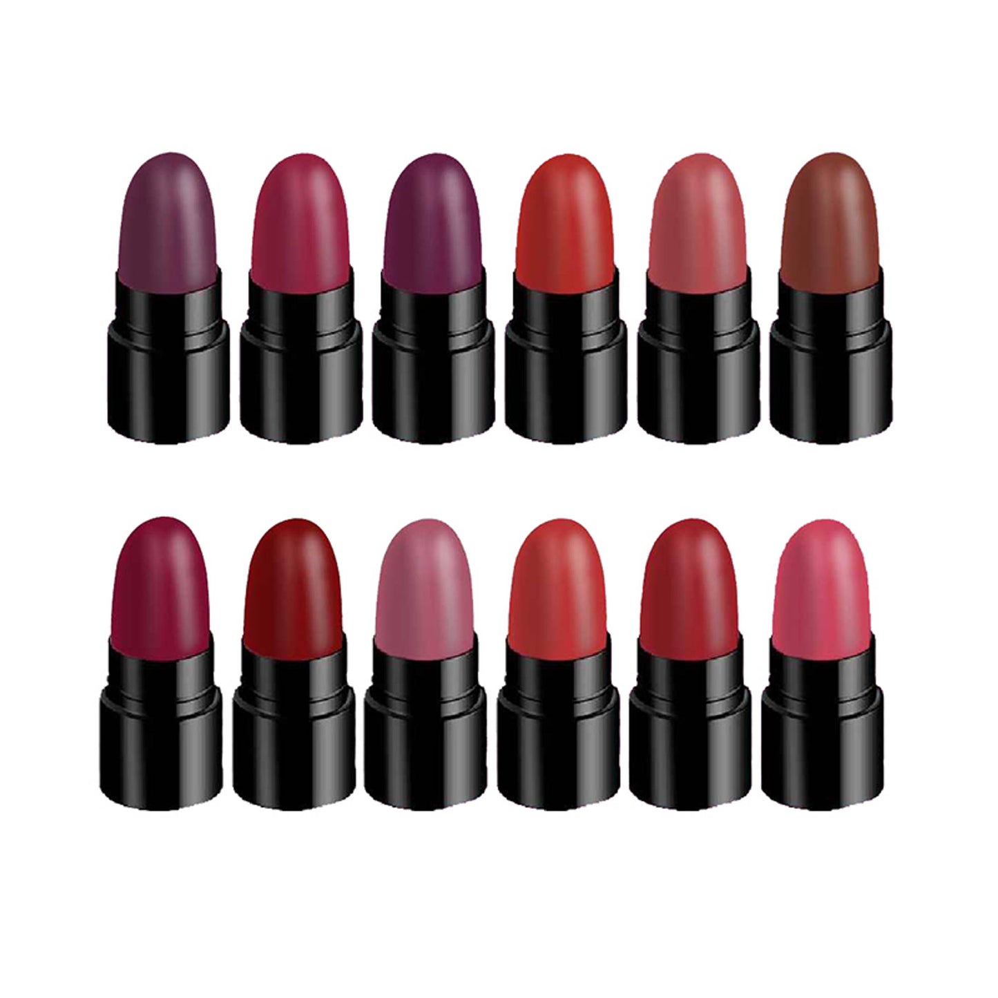 Ronzille Mini Trial Lipstick Kit - Set Of 12 Shade A