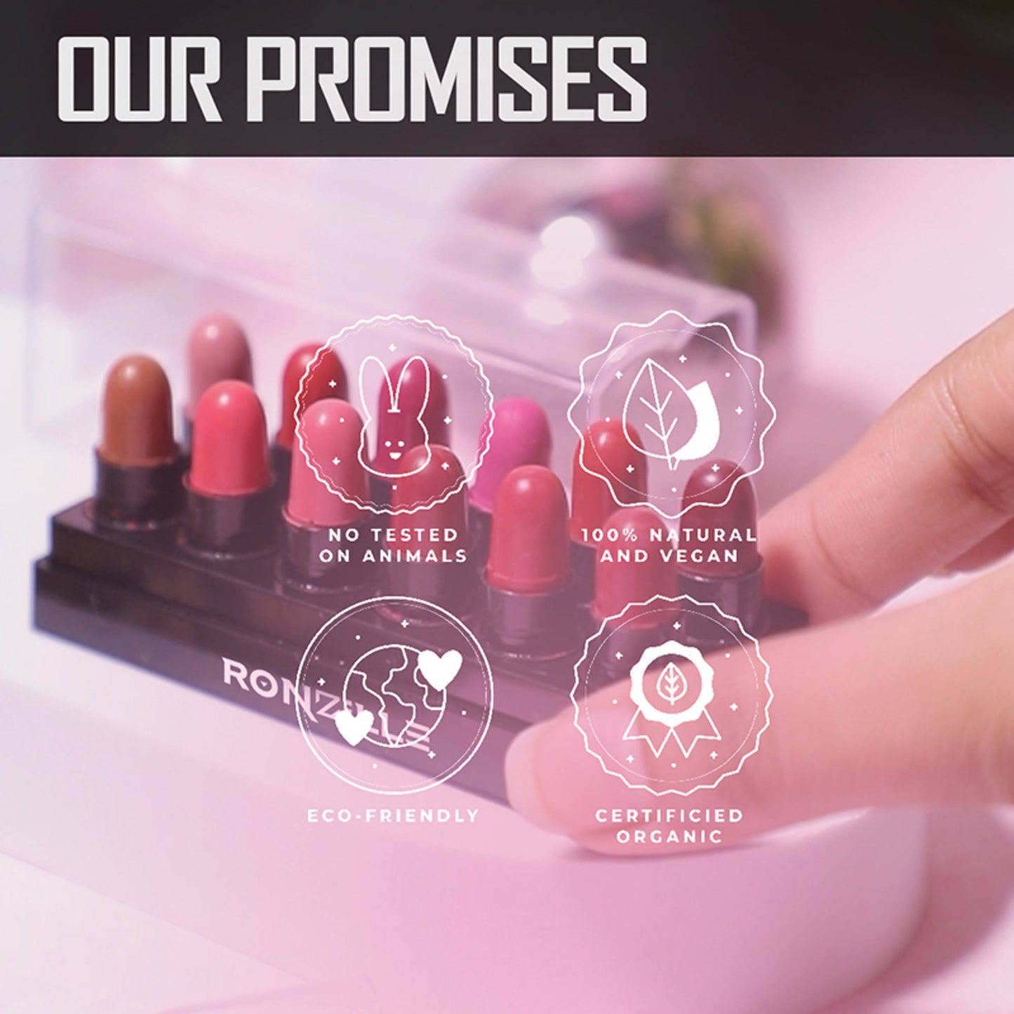 Ronzille Mini Trial Lipstick Kit - Set Of 12 Shade A