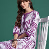 Dhiyona IE Floral Printed Regular Sequinned Pure Cotton Kurta with Trousers