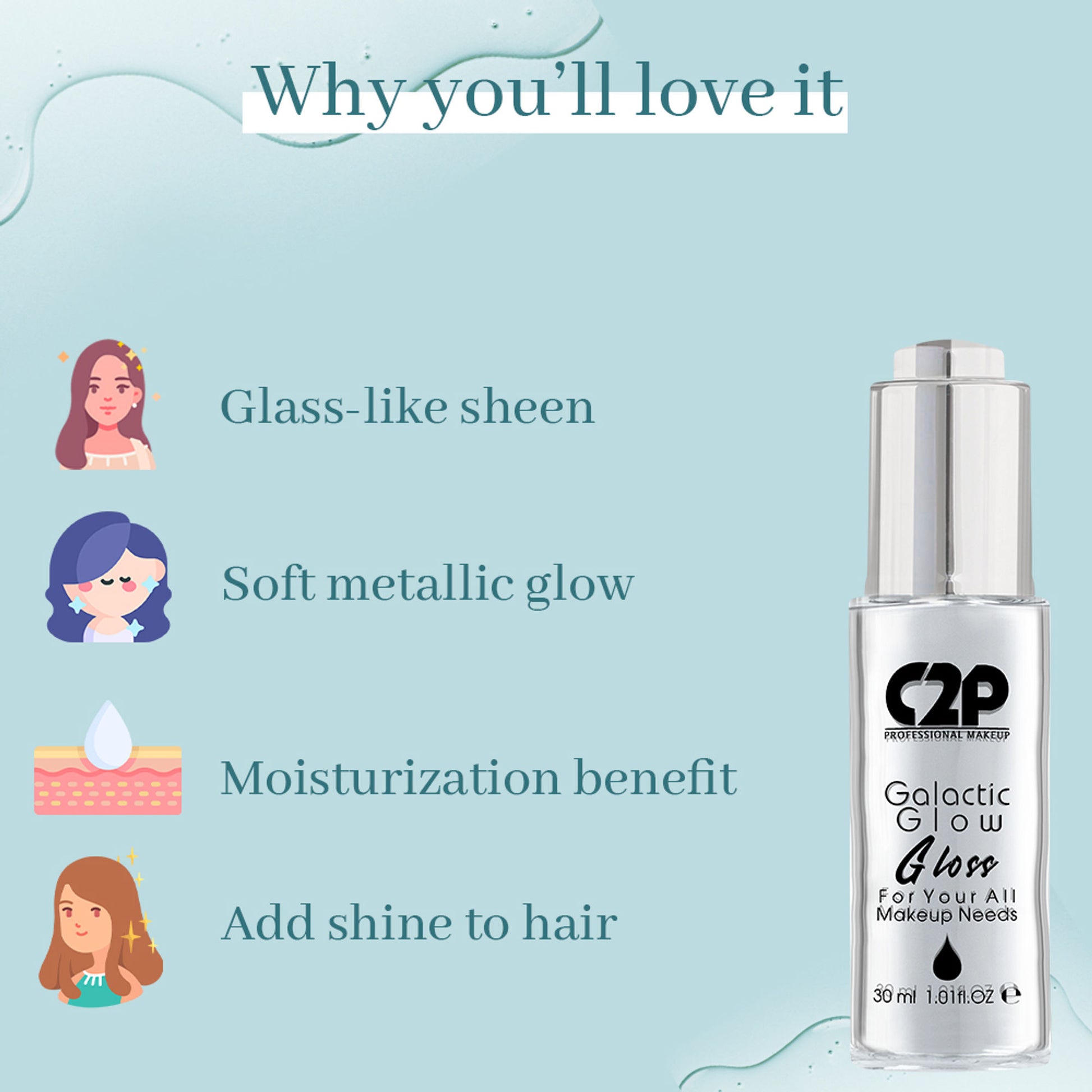 C2P Pro Galactic Glow Skin Gloss