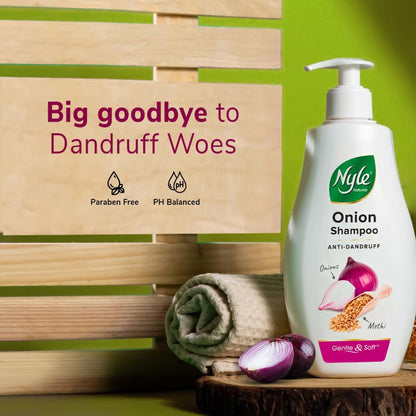Nyle Naturals Anti Dandruff Shampoo with Goodness Of Onion & Methi