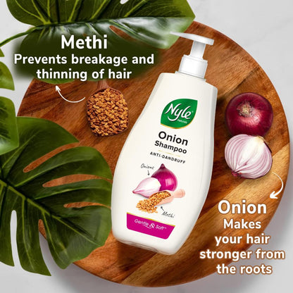 Nyle Naturals Anti Dandruff Shampoo with Goodness Of Onion & Methi