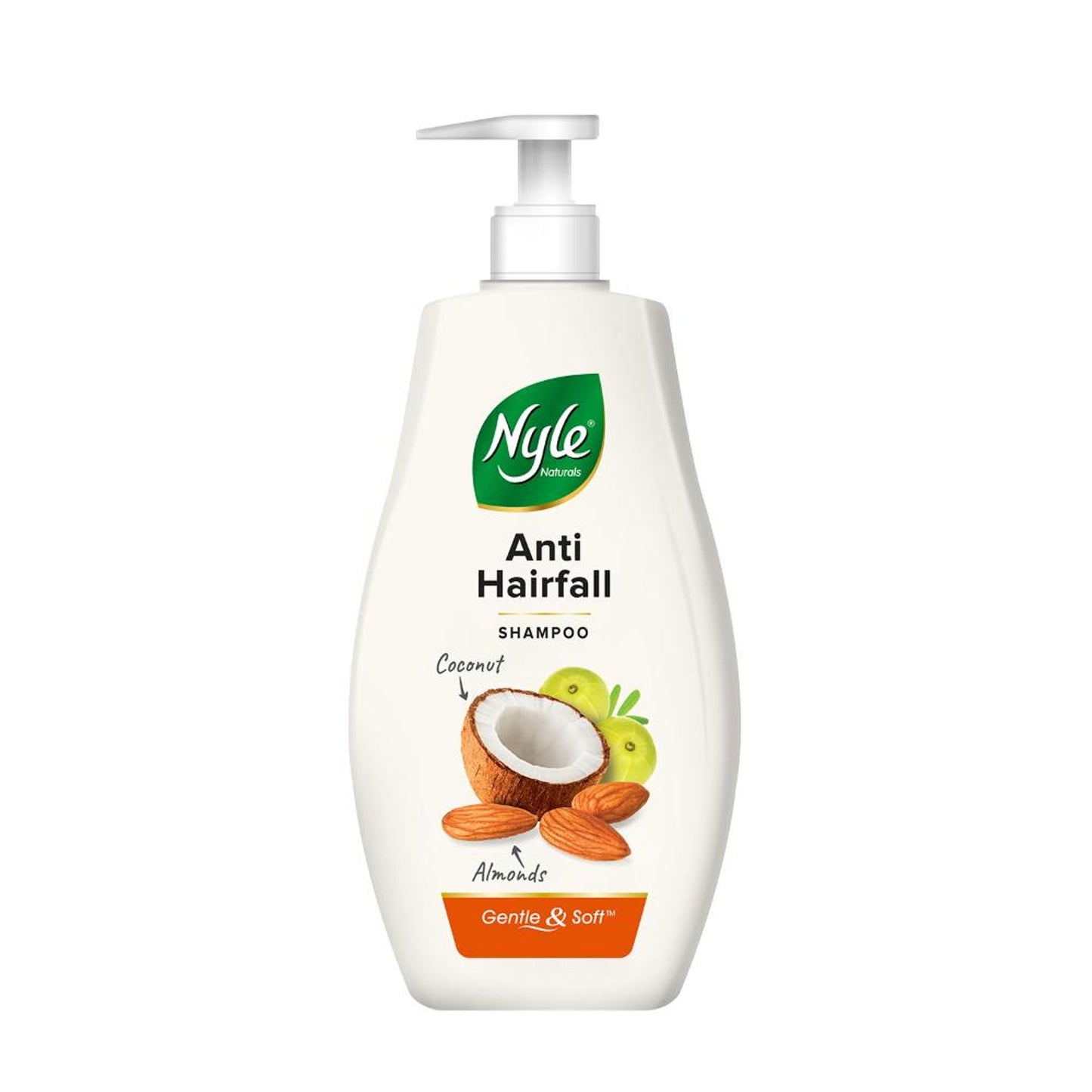Nyle Naturals Anti-Hairfall Shampoo, With Coconut Milk, Badam and Amla, Gental & Soft