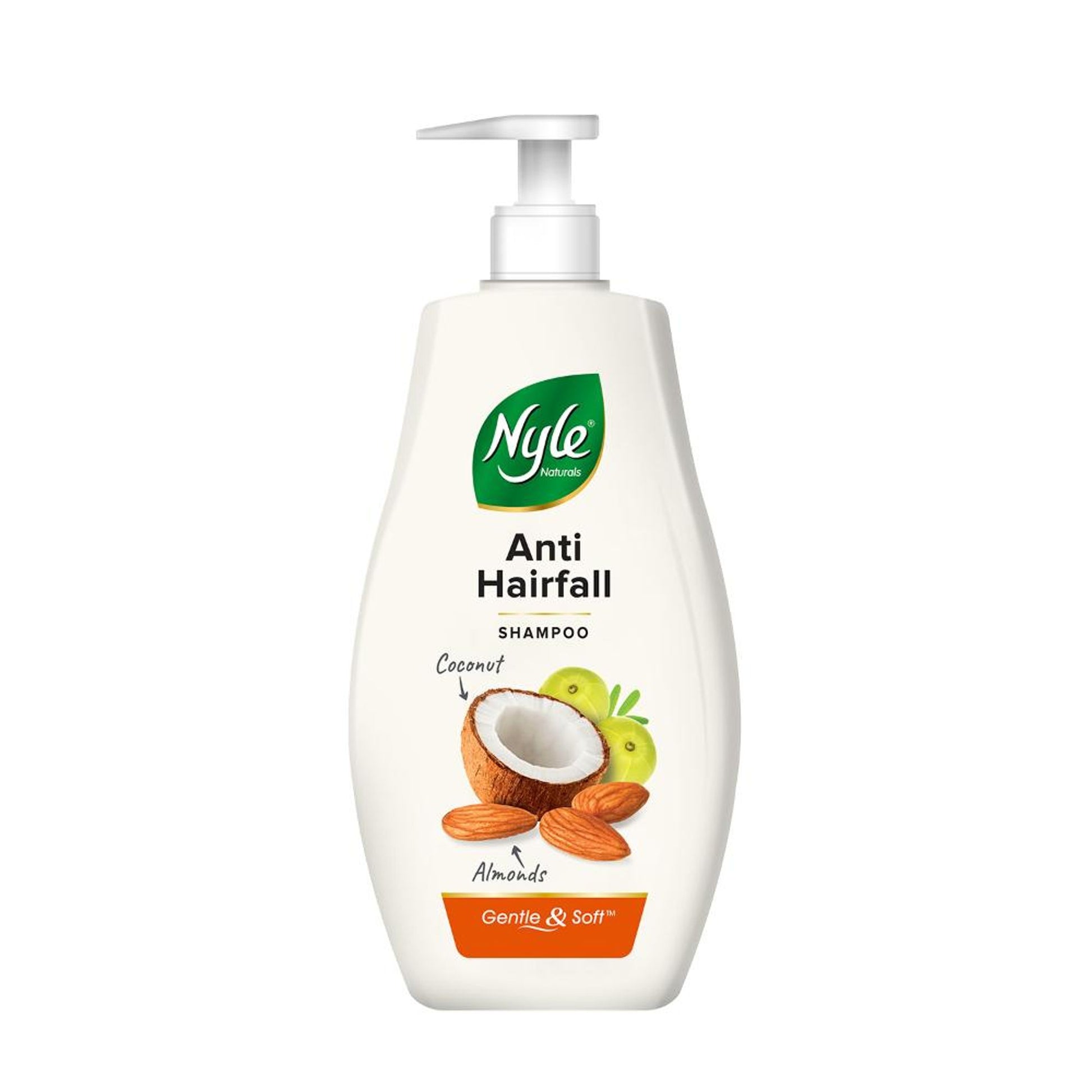 Nyle Naturals Anti-Hairfall Shampoo, With Coconut Milk, Badam and Amla, Gental & Soft