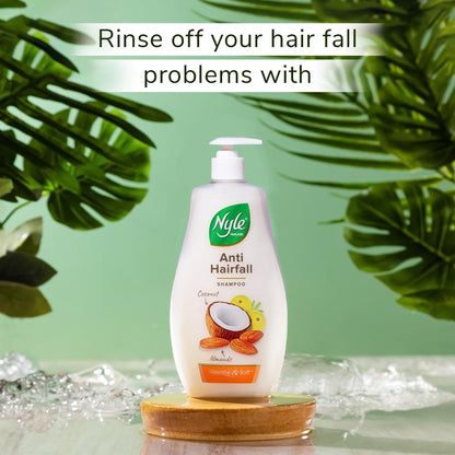 Nyle Naturals Anti-Hairfall Shampoo, With Coconut Milk, Badam and Amla, Gental & Soft