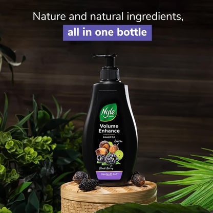 Nyle Naturals Volume Enhance Shampoo with Goodness Of Reetha & Blackberry