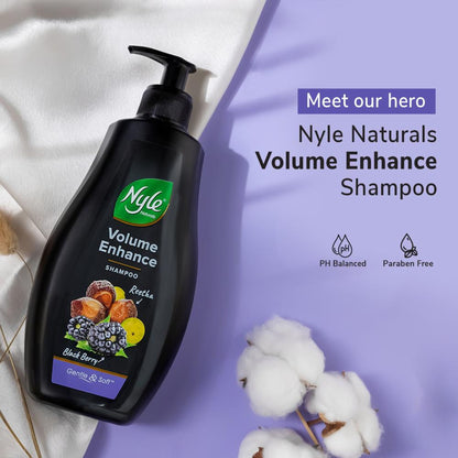 Nyle Naturals Volume Enhance Shampoo with Goodness Of Reetha & Blackberry