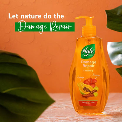 Nyle Naturals Damage Repair Shampoo with Goodness Of Shikakai & Hibiscus