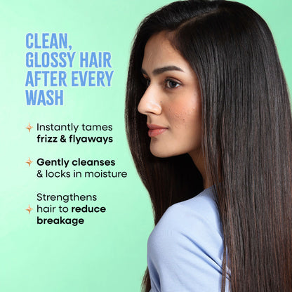 Nykaa Naturals Anti-Dandruff Sulphate-Free Shampoo With Apple Cider Vinegar, Ginger & Tea Tree Oil - Rice Water And Hyaluronic Acid