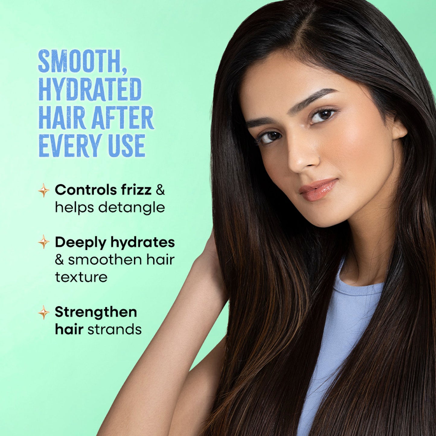 Nykaa Naturals Fermented Rice Water & Hyaluronic Acid Sulphate-Free Conditioner for Frizz-Free Hair - Rice Water Hyaluronic Acid