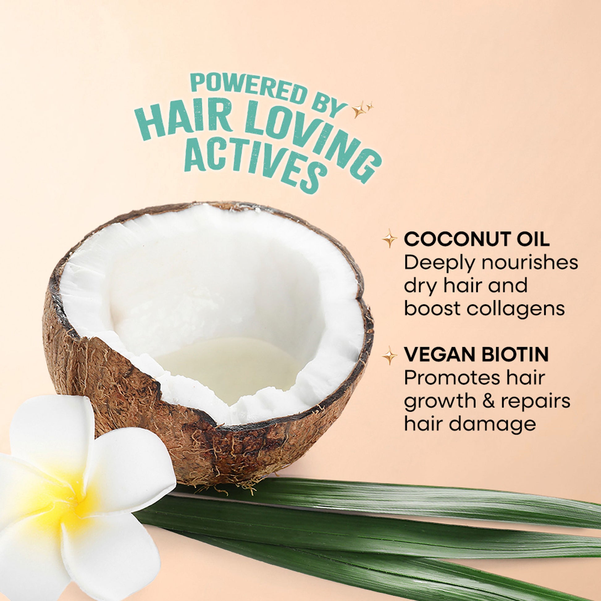 Nykaa Naturals Rice Water & Hyaluronic Acid Hair Serum for Frizz Control & Smooth, Shiny Hair - Coconut Oil Vegan Biotin